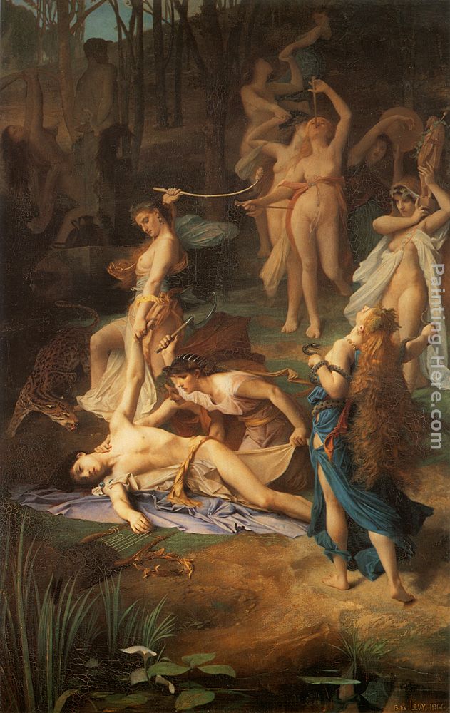 Death of Orpheus painting - Emile Levy Death of Orpheus art painting